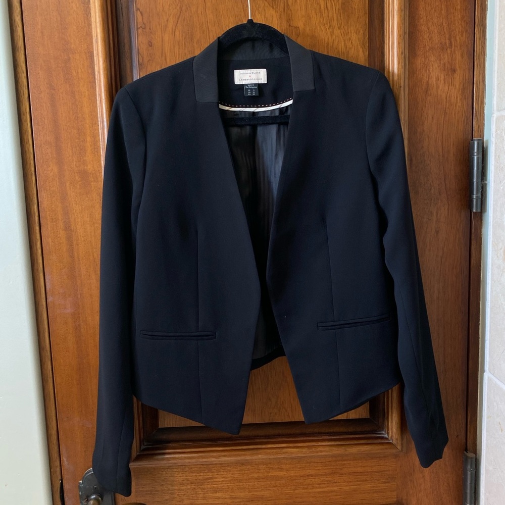 Anthropologie lightweight black blazer